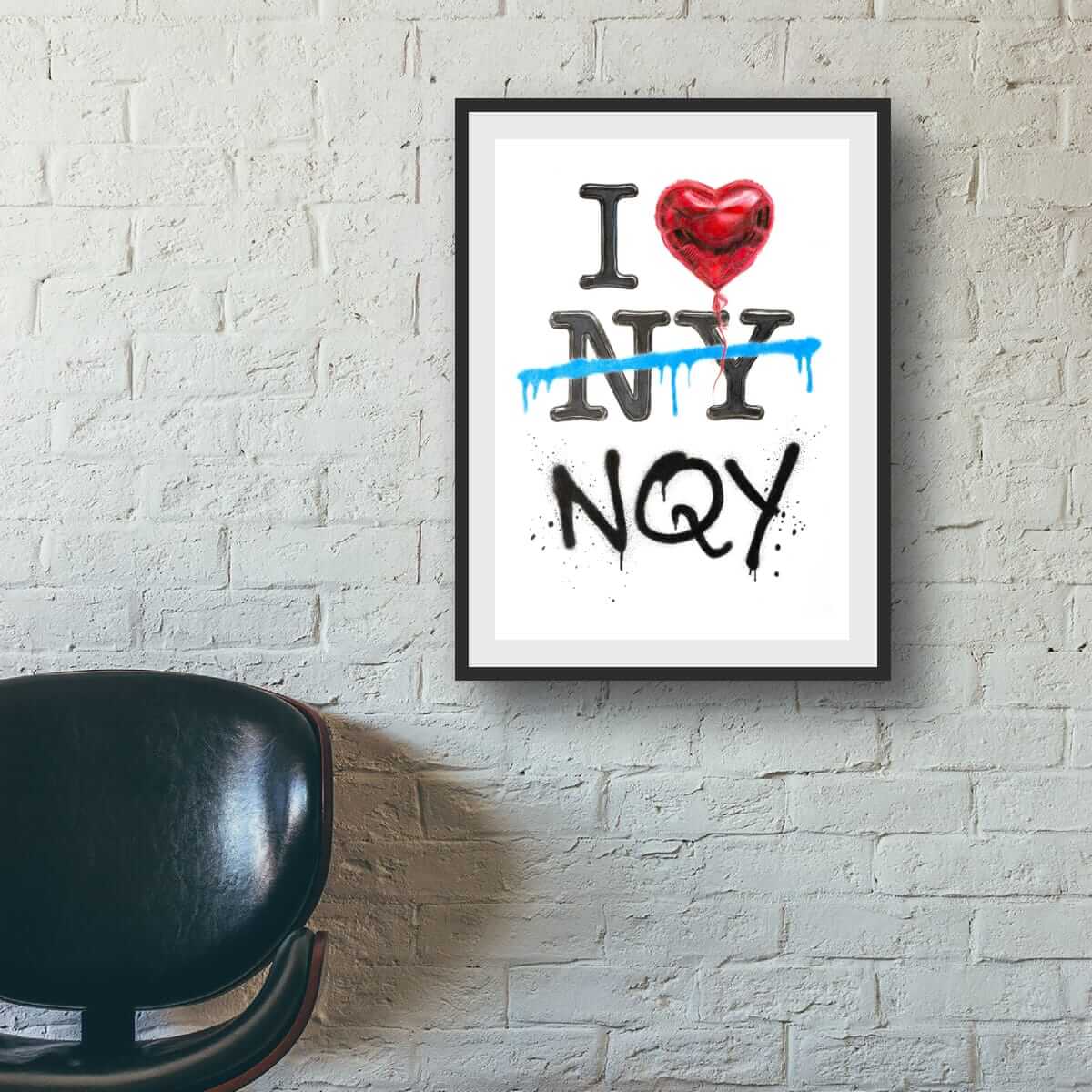 Love Rewritten NQY - I LOVE NEWQUAY FRAMED