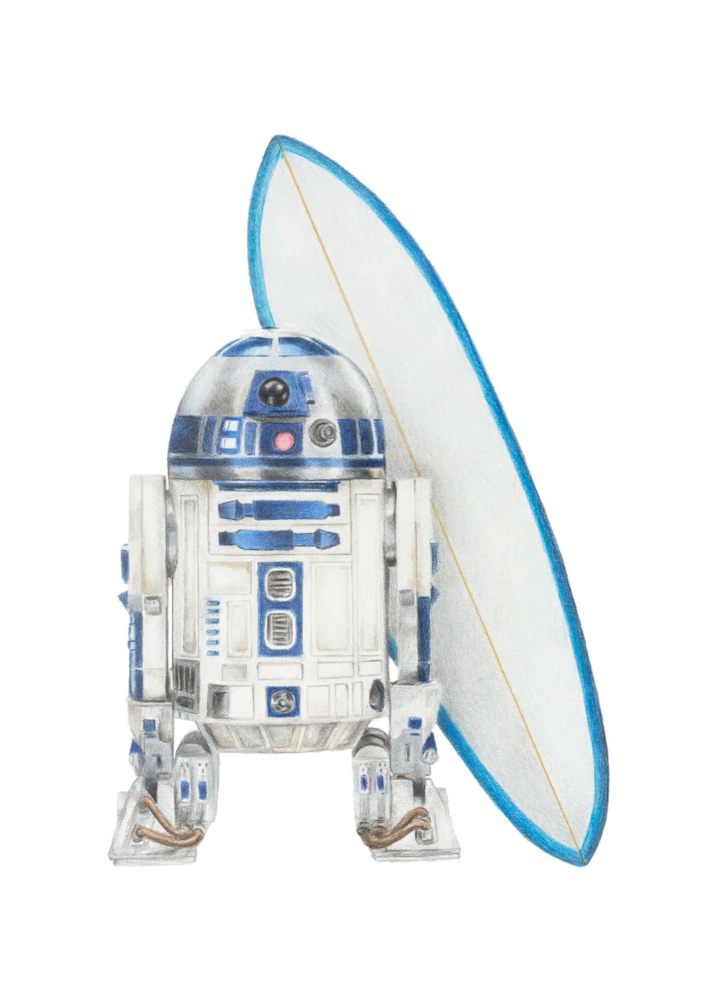 R2D2 surf art