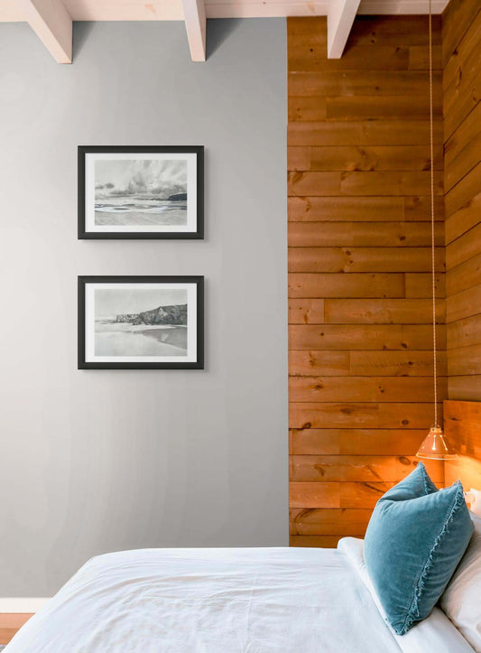 Cornish Seascape 2 print on a bedroom wall art