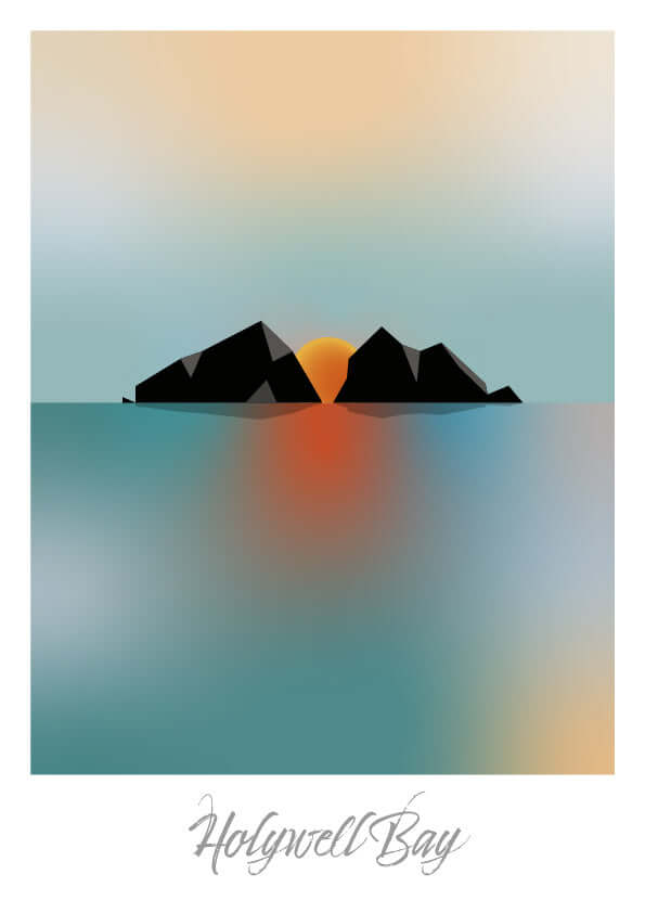 Holywell Bay Digital Art