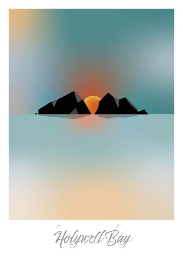 Holywell Bay Digital Art