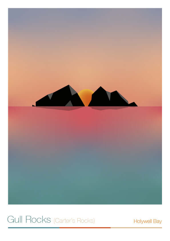 Holywell Bay Digital Art