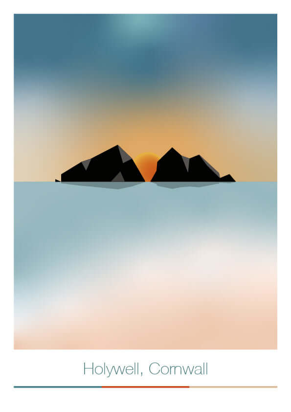 Holywell Bay Digital Art