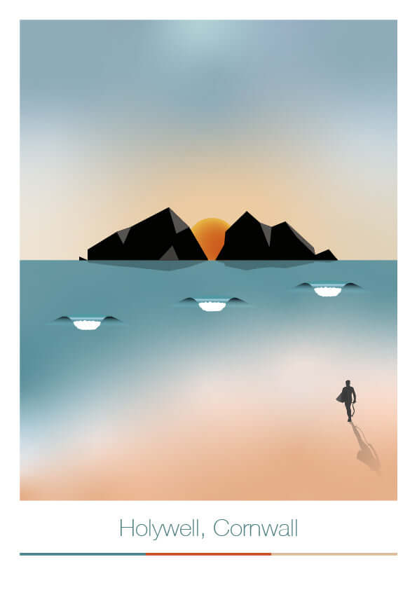 Holywell Bay Digital Art