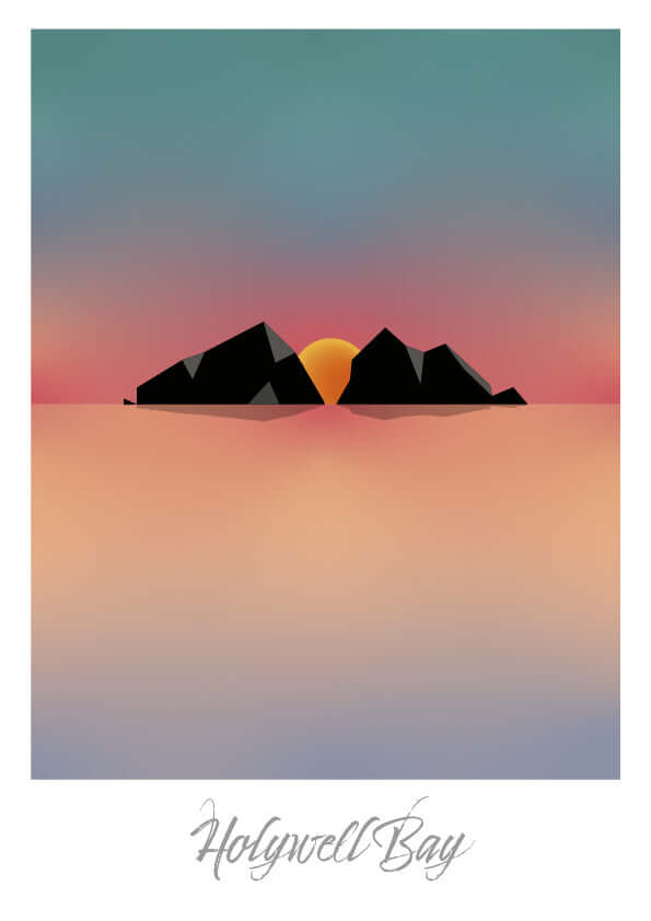 Holywell Bay Digital Art