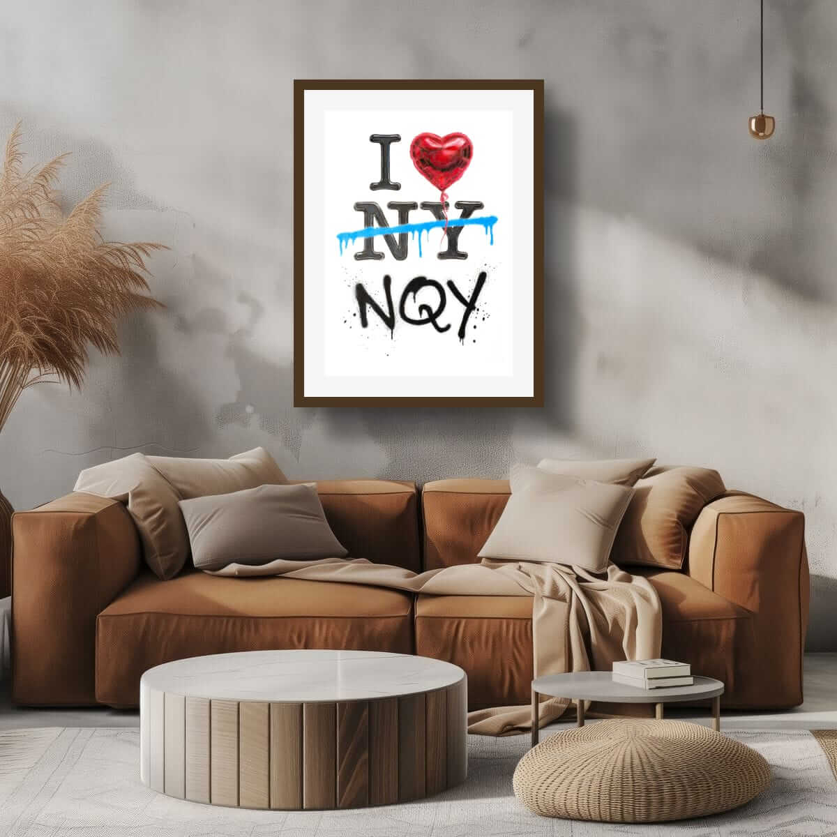 Love Rewritten NQY - I LOVE NEWQUAY FRAMED