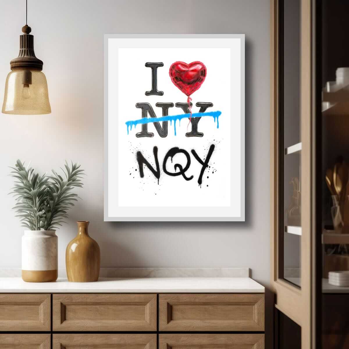 Love Rewritten NQY - I LOVE NEWQUAY FRAMED