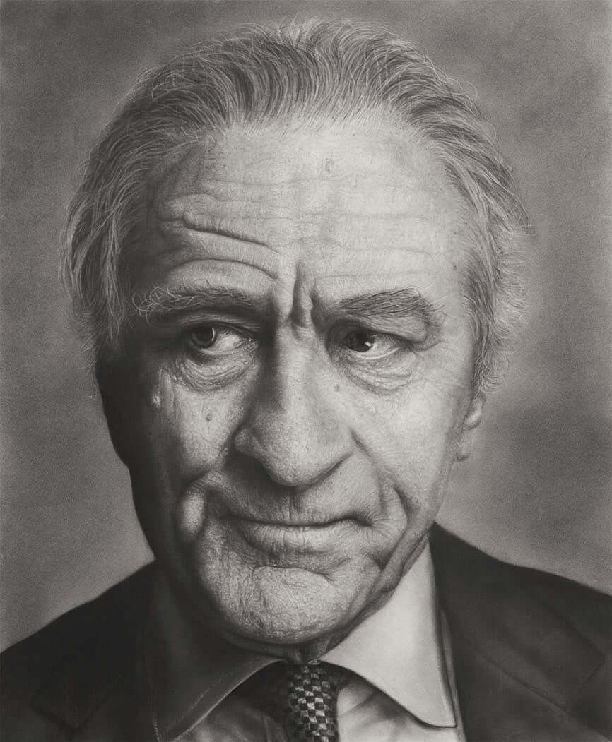 Robert De Niro Print from an original charcoal drawing
