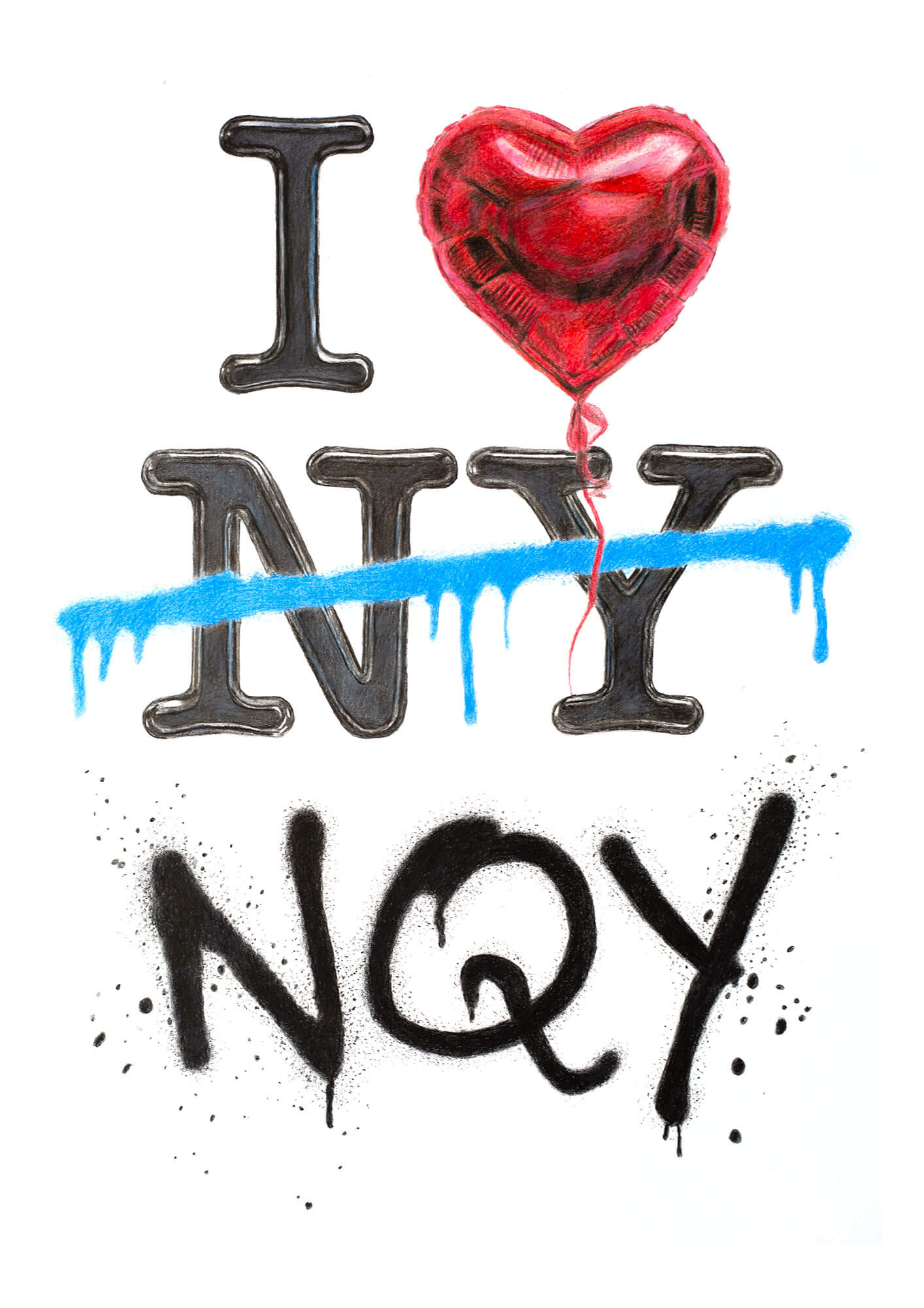Love Rewritten NQY - I love Newquay